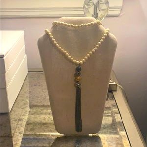 Stella & Dot bead necklace long w/ sparkle beads